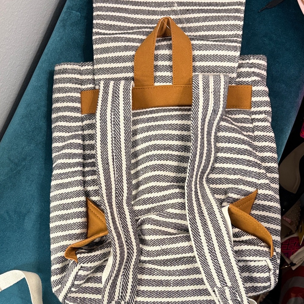 Roxy Striped Canvas Backpack - image 5